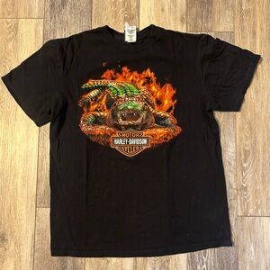 Harley-Davidson 2013 Flaming Alligator Orlando Florida Black Tee
